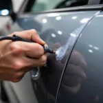 Minor Scratch Repair on a Car in Orange County