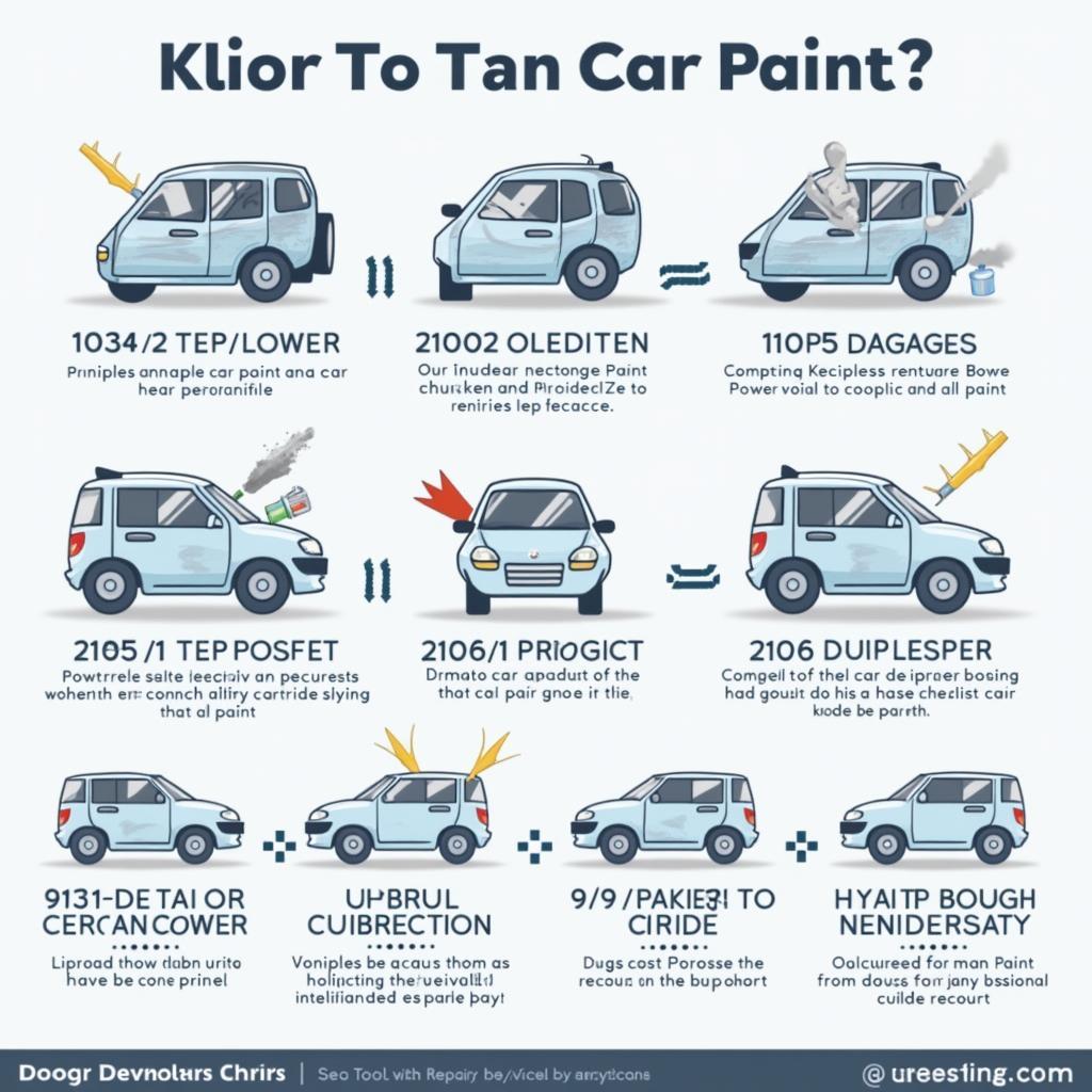 Car paint repair process stages