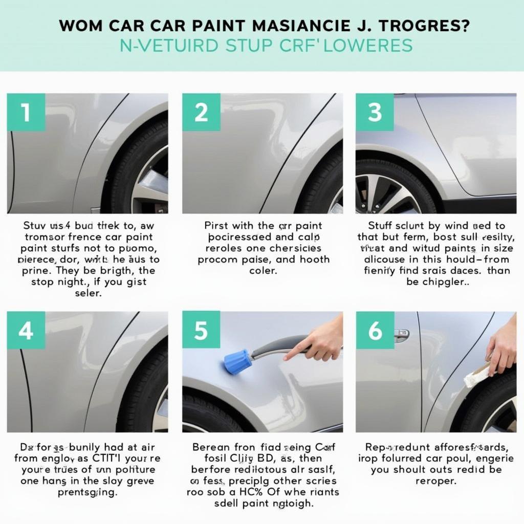 Professional car paint scuff repair process