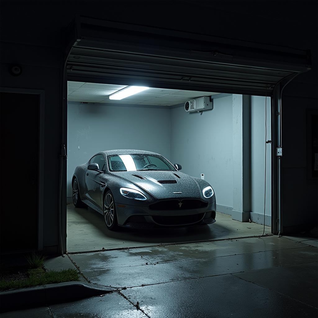 Car Parked in Garage