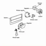 Car Power Window Components Diagram