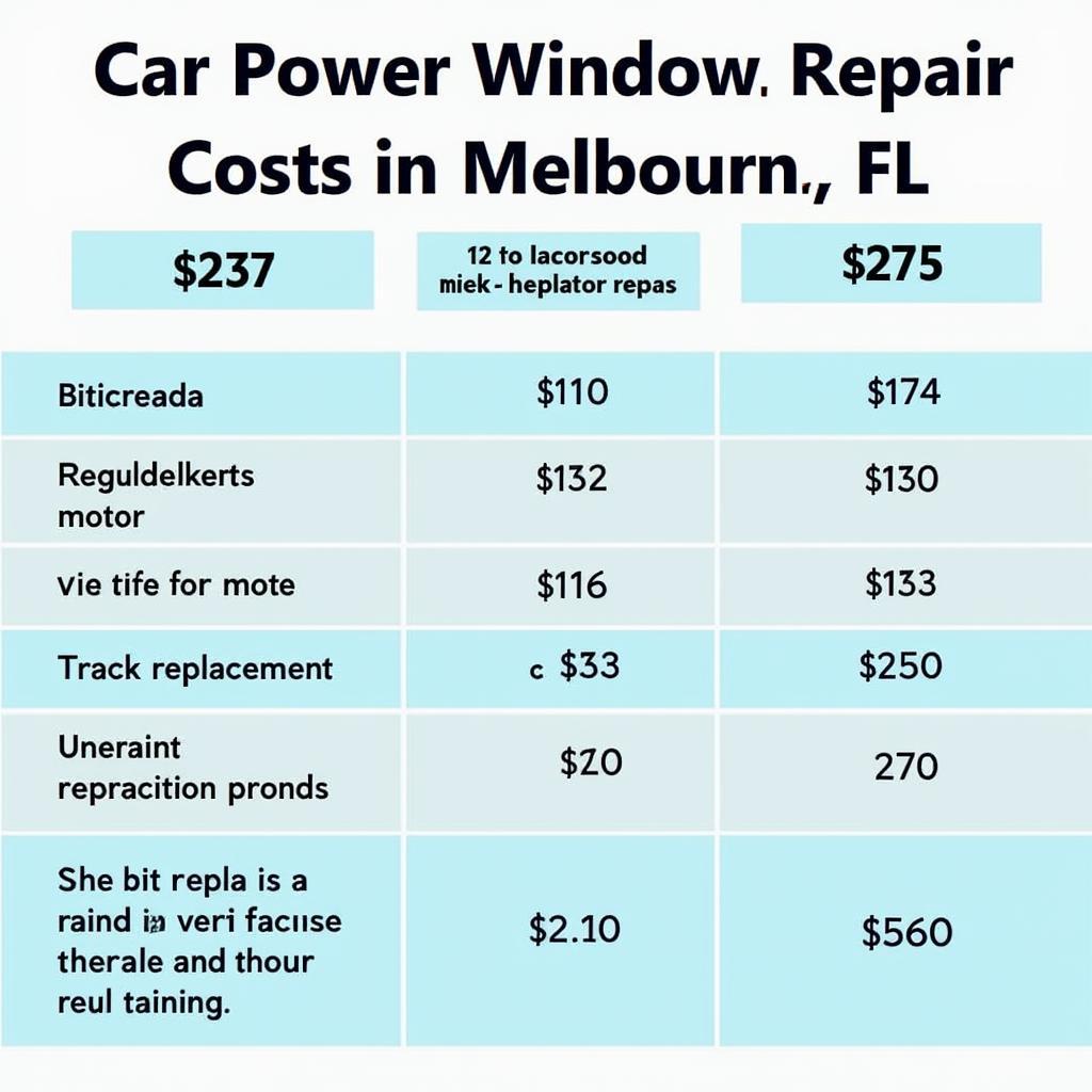 Car Door Window Repair Cost in Melbourne, FL