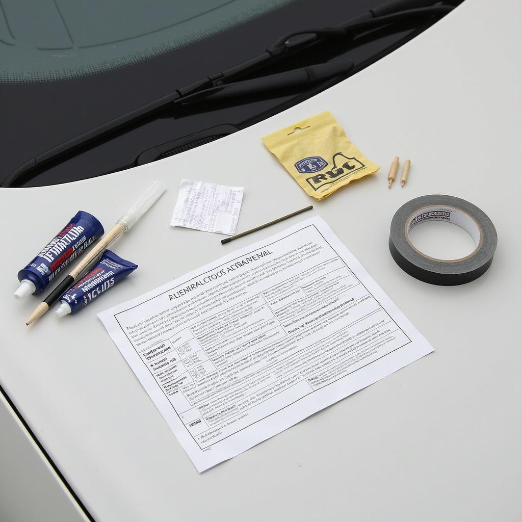 Contents of a typical demister repair kit