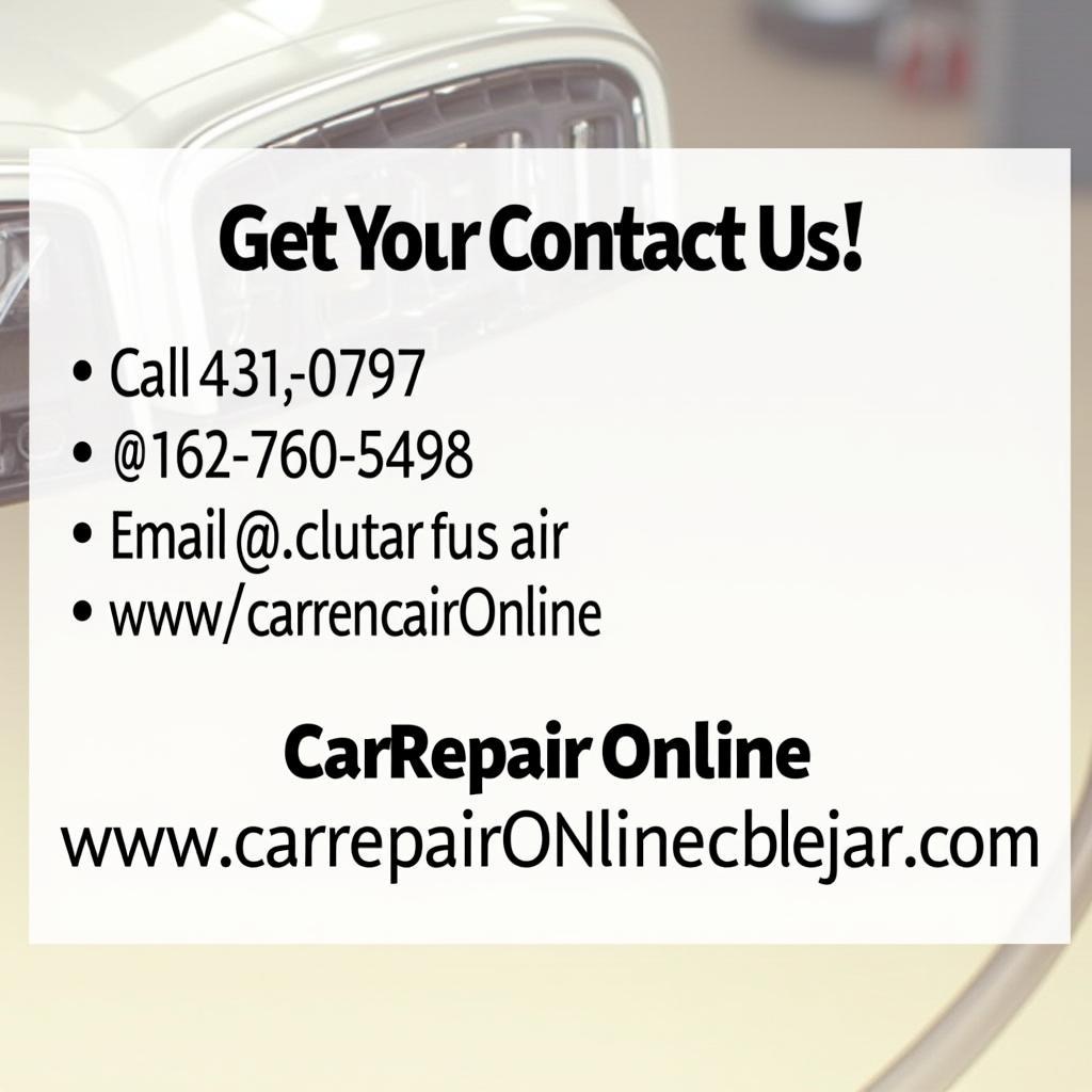 Contact information for CarRepairOnline