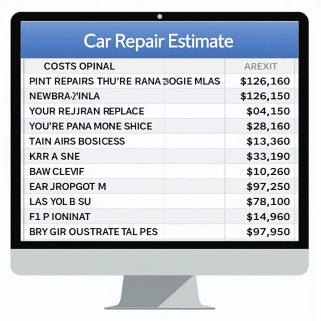 Car Repair Cost Estimate After Airbag Deployment