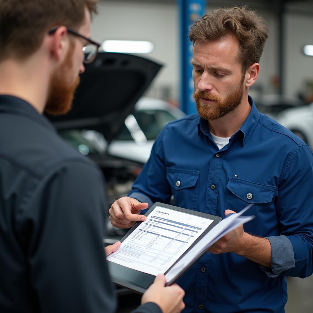 Getting a car repair estimate