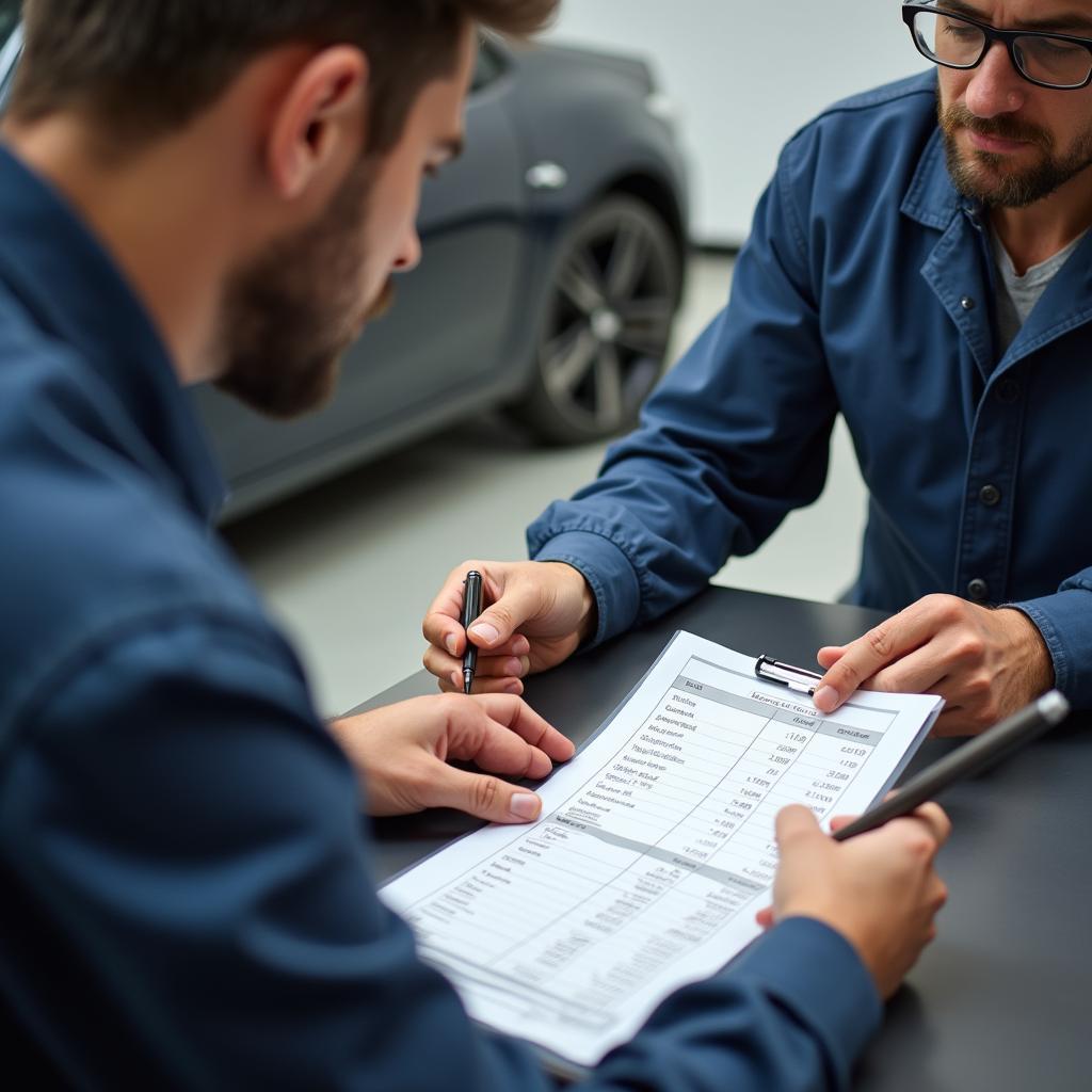 Reviewing the Car Repair Estimate