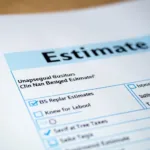 Car repair estimate form