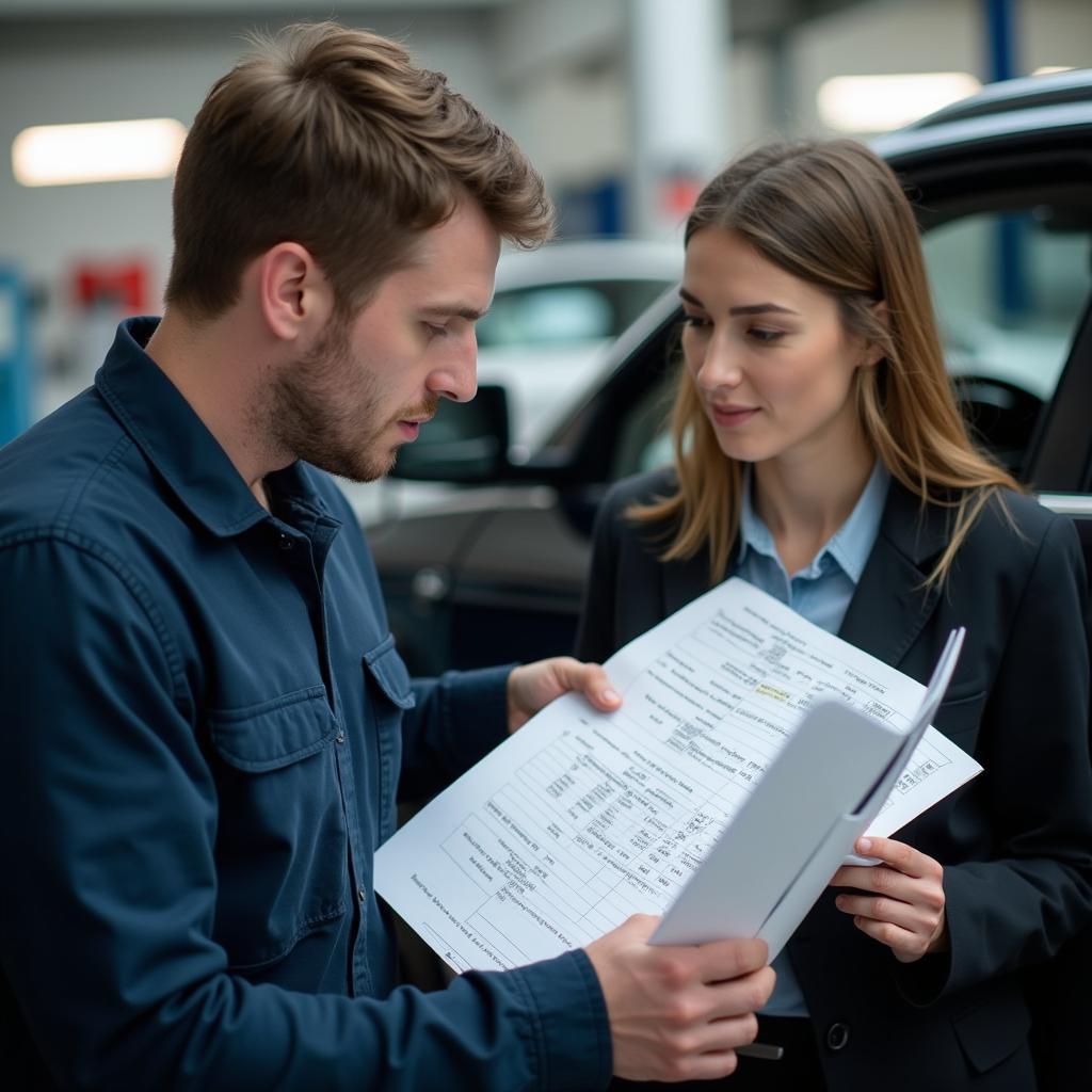 Car repair estimate being discussed in Alperton.