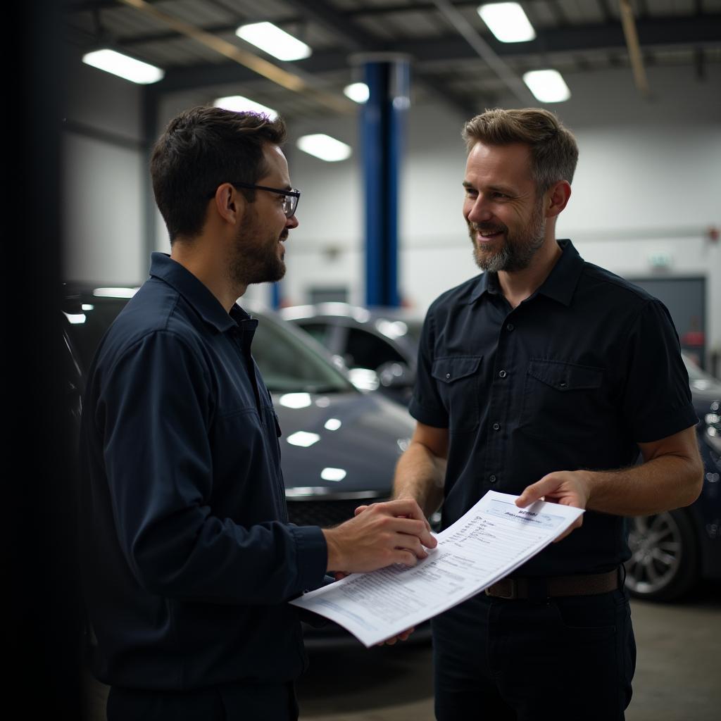 Receiving a Car Repair Estimate in Blackpool