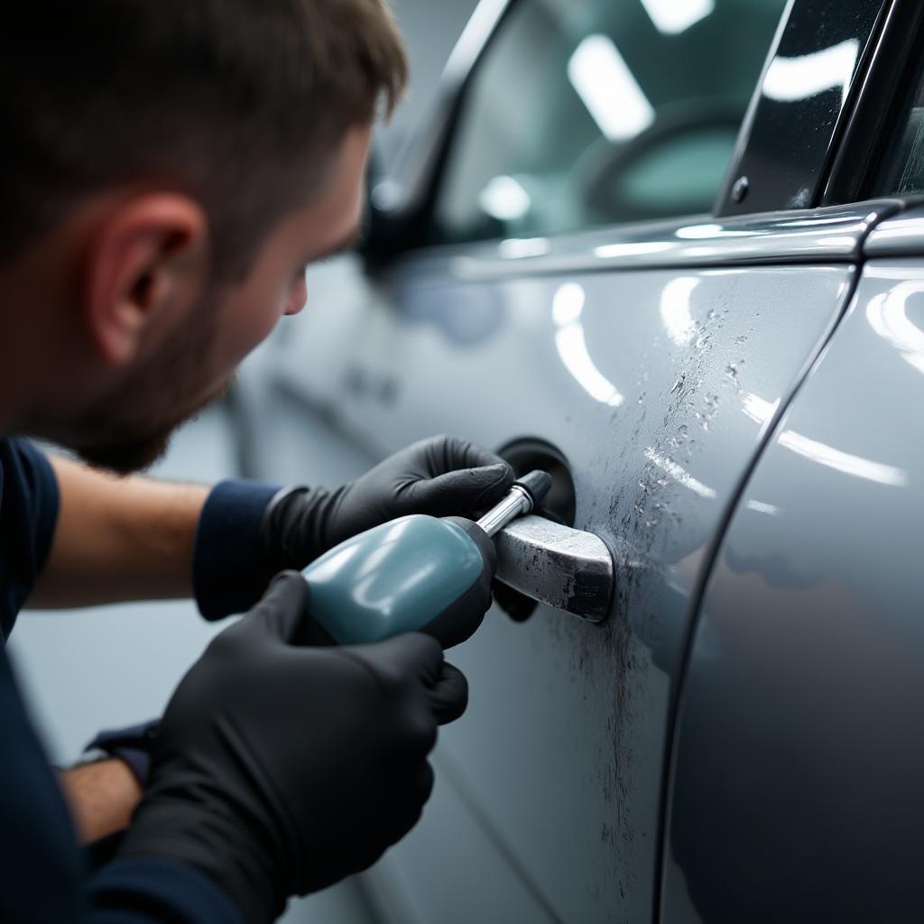 Car dent removal process in Fife