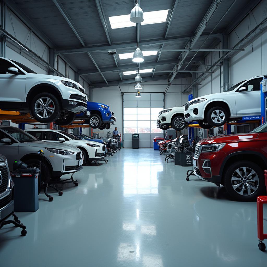 A modern car repair shop in Kings Lynn equipped with the latest technology