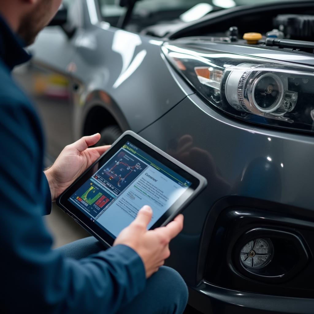 Car repair technology used in a Skipton garage