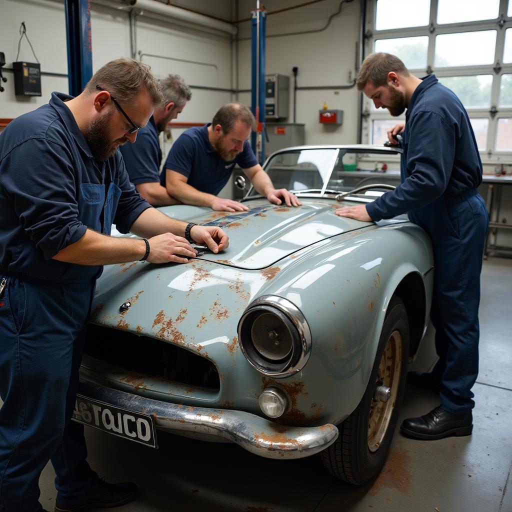 Classic car restoration project in Westhill