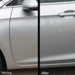 Car Scratch Before & After Touch Up Pen