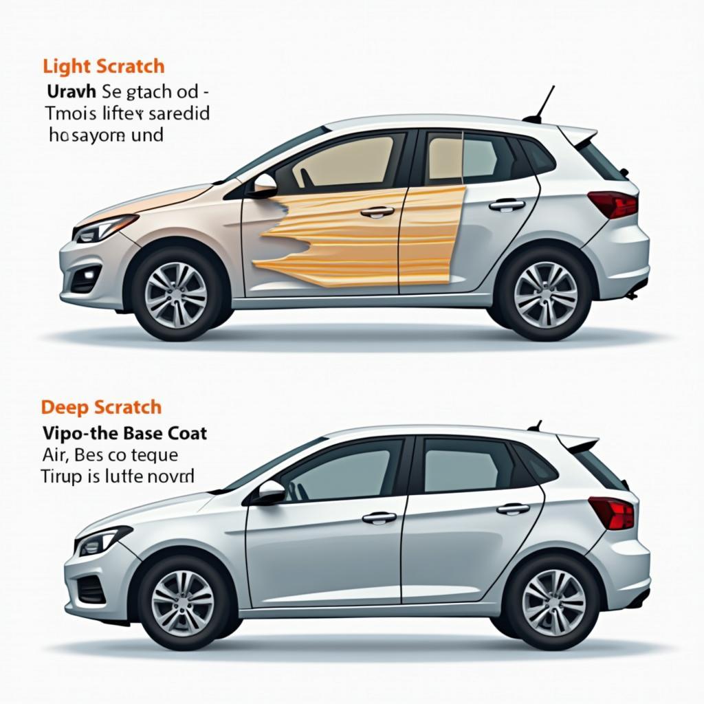 Comparing car scratch depths