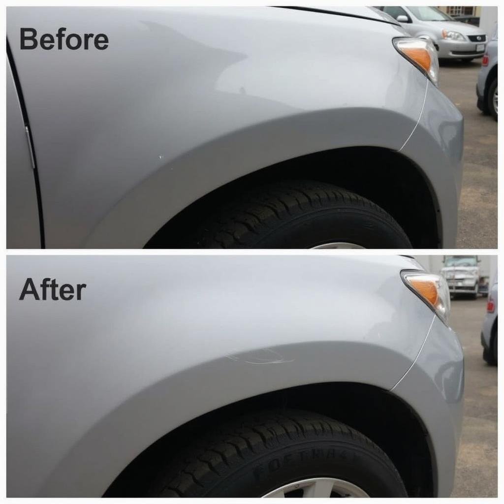 Car Scratch Repair Before and After