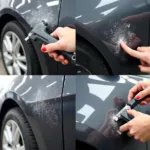 Different car scratch repair techniques in Carmarthen.