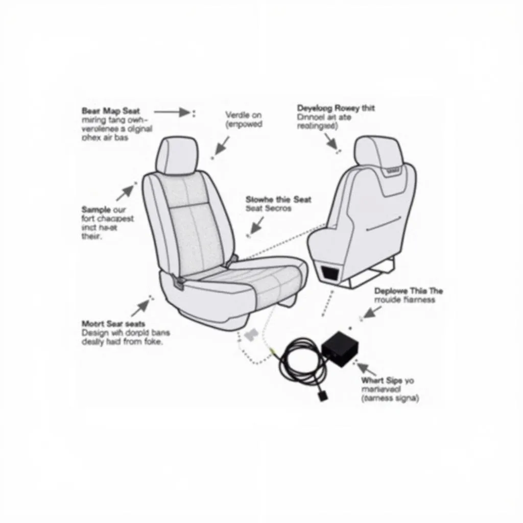 Car seat airbag system components