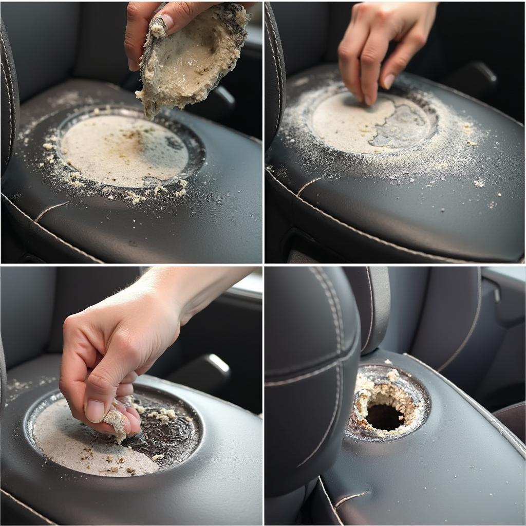 Repairing a Burn Hole in Car Seat