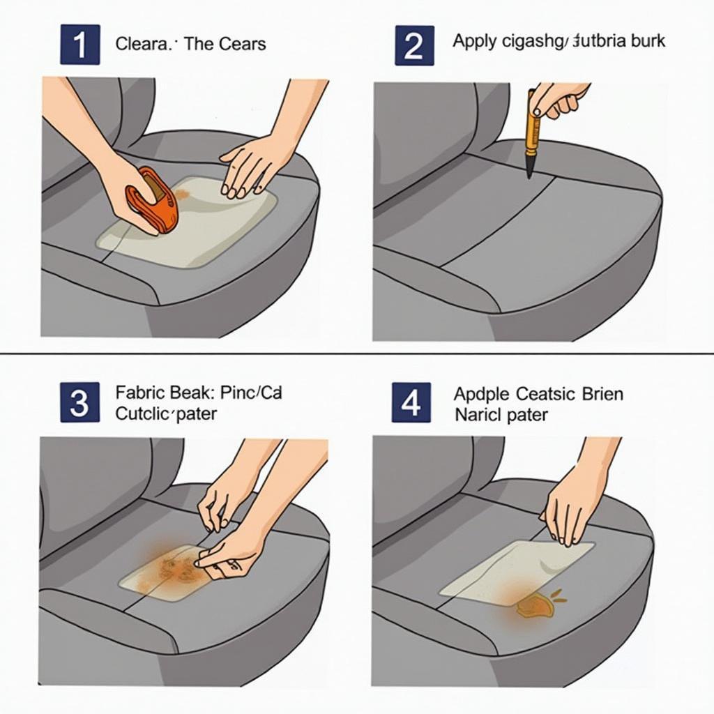 Applying Car Seat Fabric Repair Kit