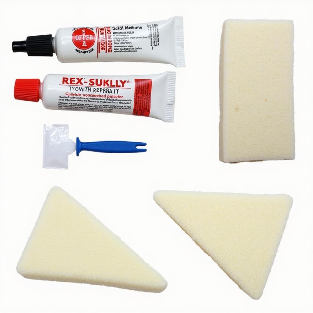 Car seat foam repair kit components