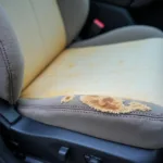 Worn-out car seat padding