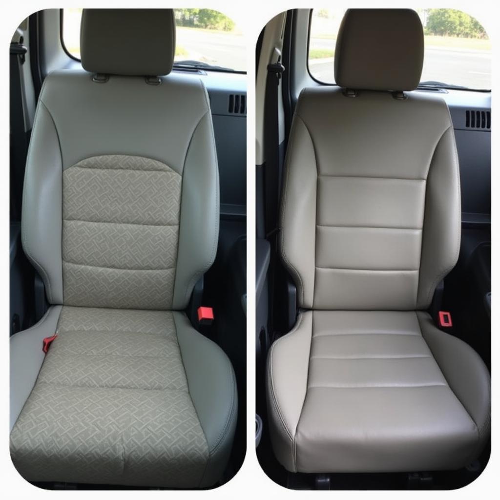 Before and After Car Seat Repair