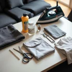 Car Seat Repair Tools and Materials on a Table