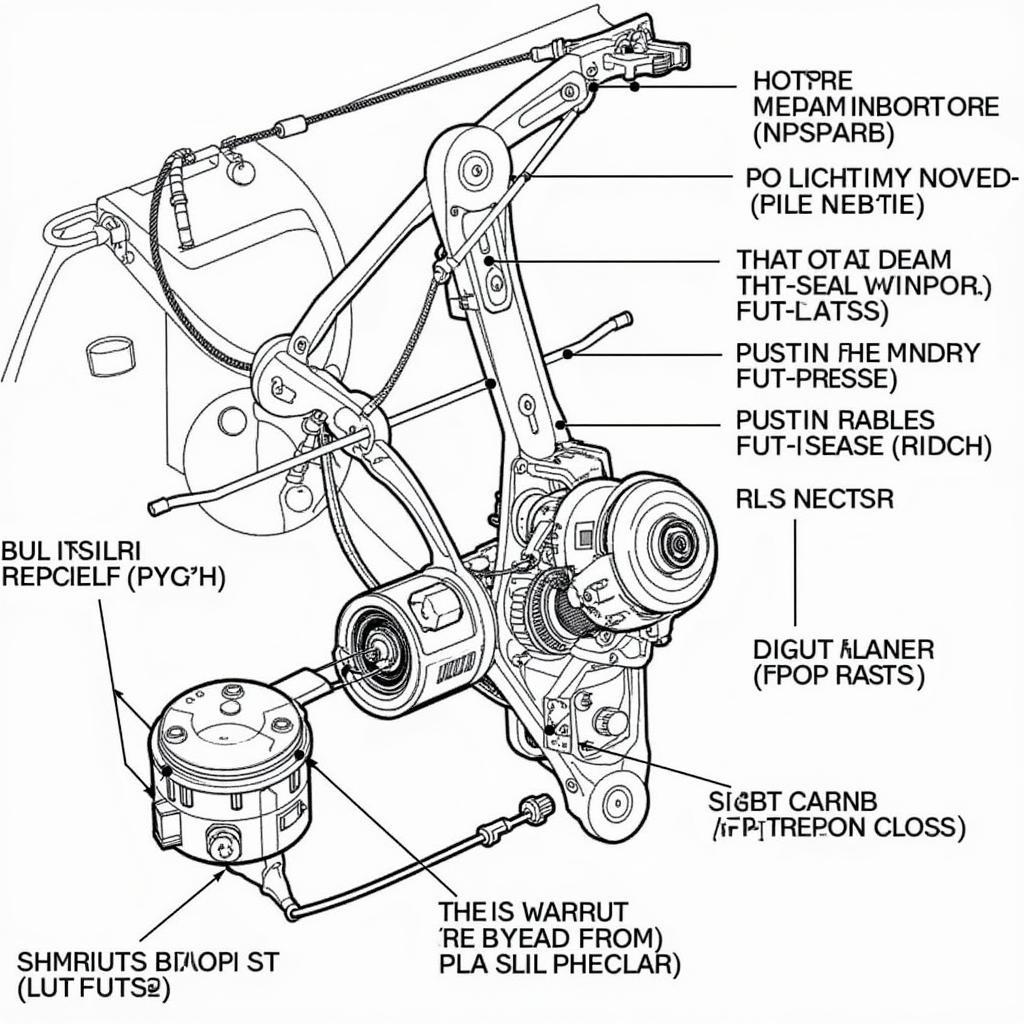 Car Side Window Regulator Components