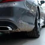 Car Underbody with Tarmac Damage