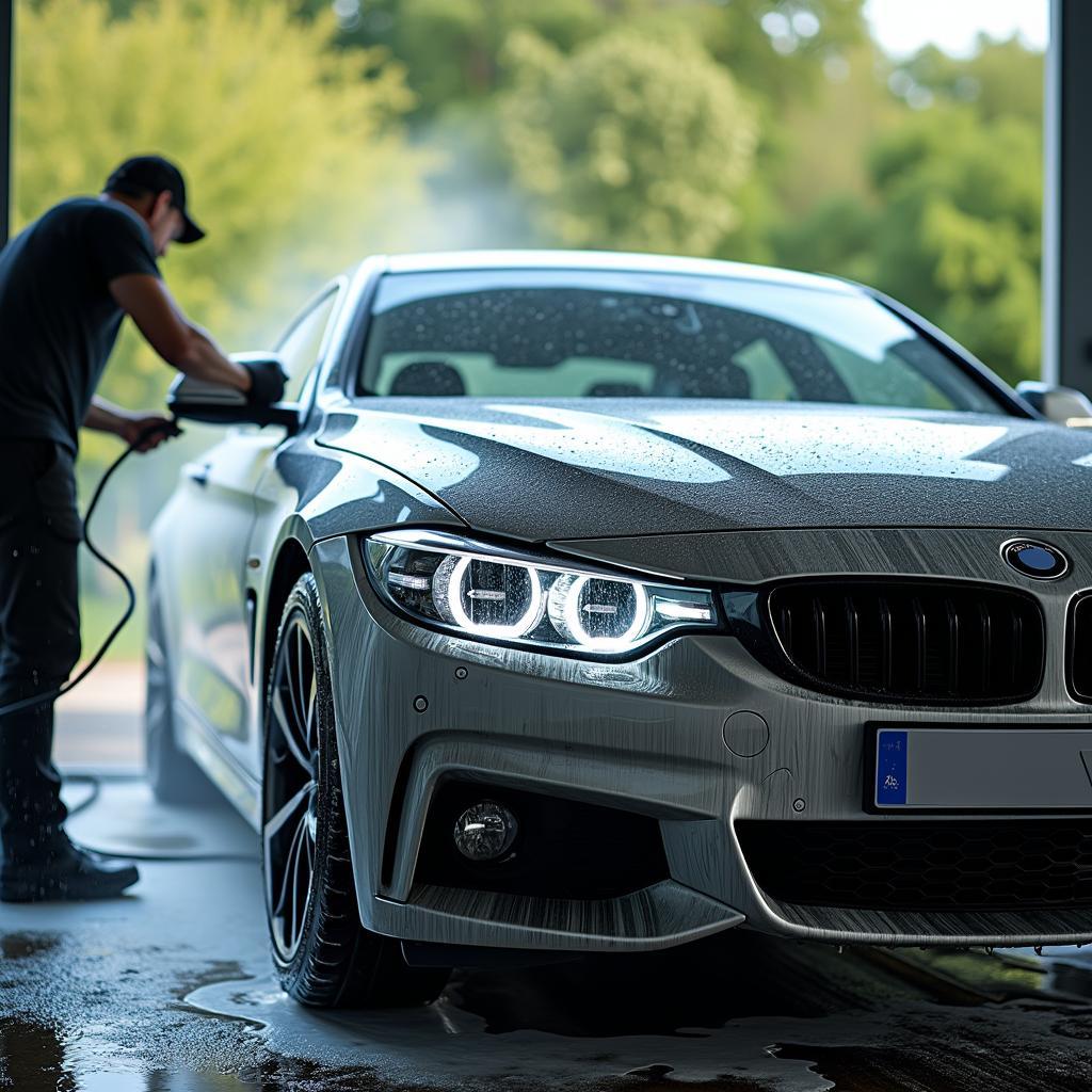 Car wash and wax in Blackpole