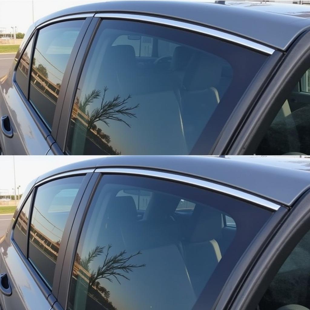 Car Window Chip Repair Before & After