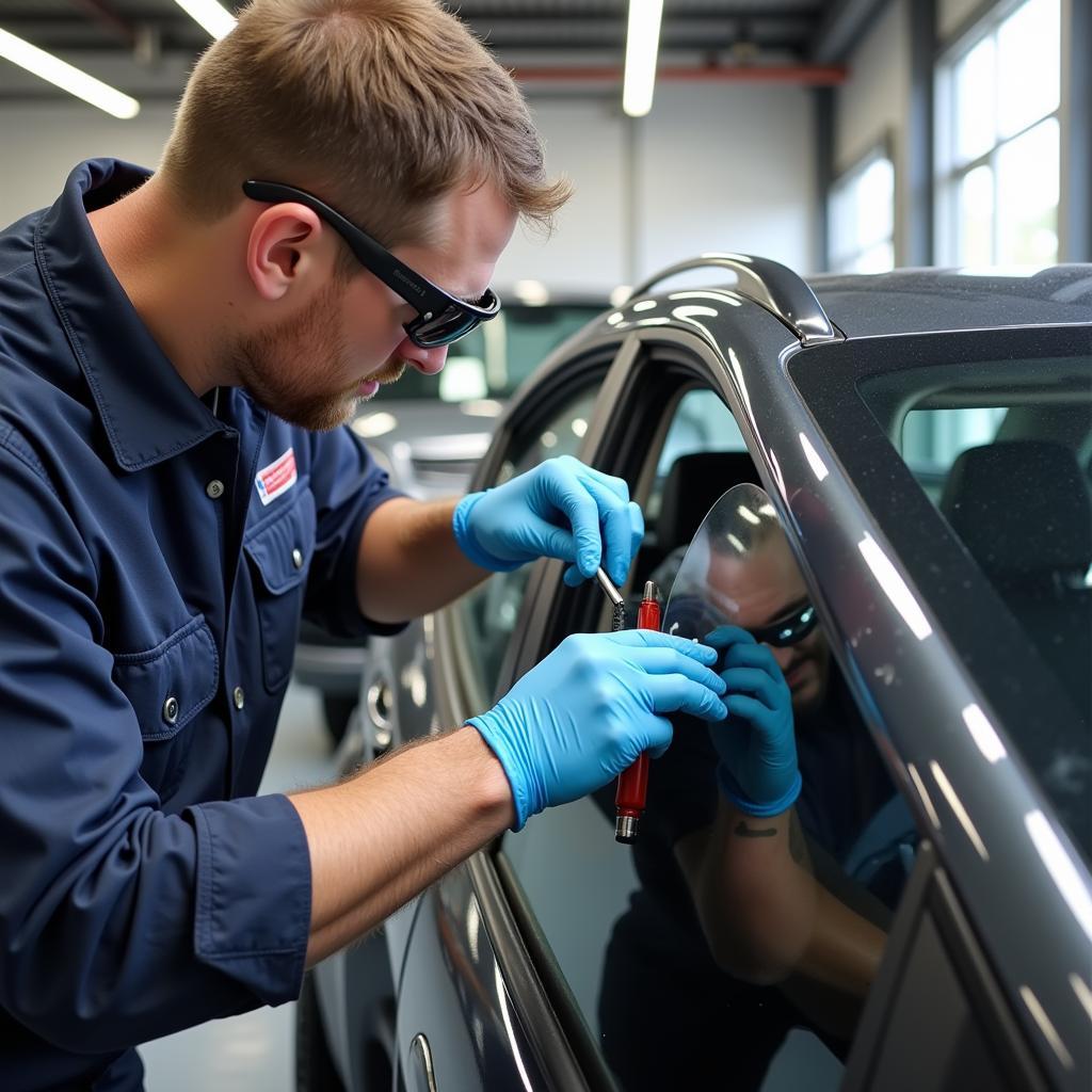 Car window chip repair Dekalb 