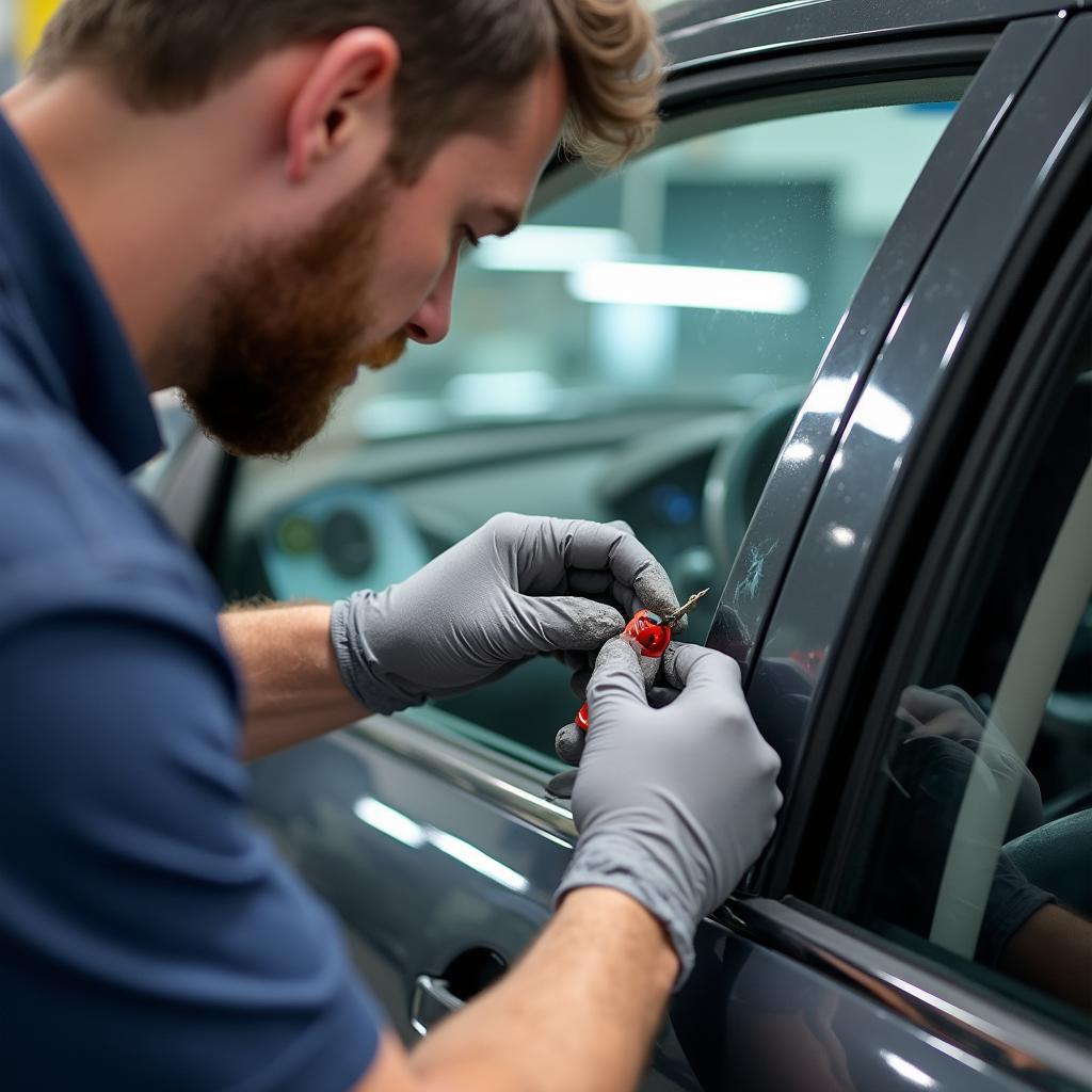 Car Window Chip Repair Process