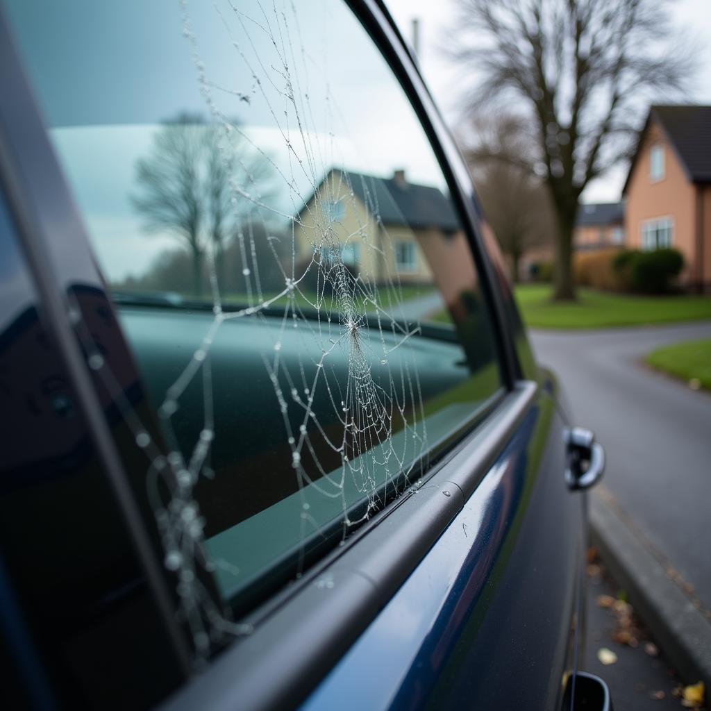 Car window crack in Brookfield