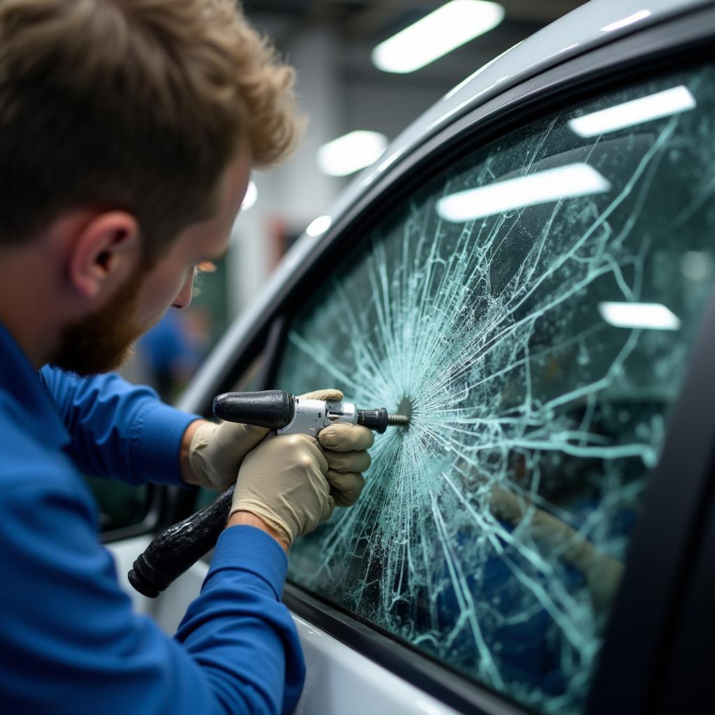 Car window crack repair in Acme