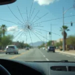 Car Window Crack in Tempe Arizona