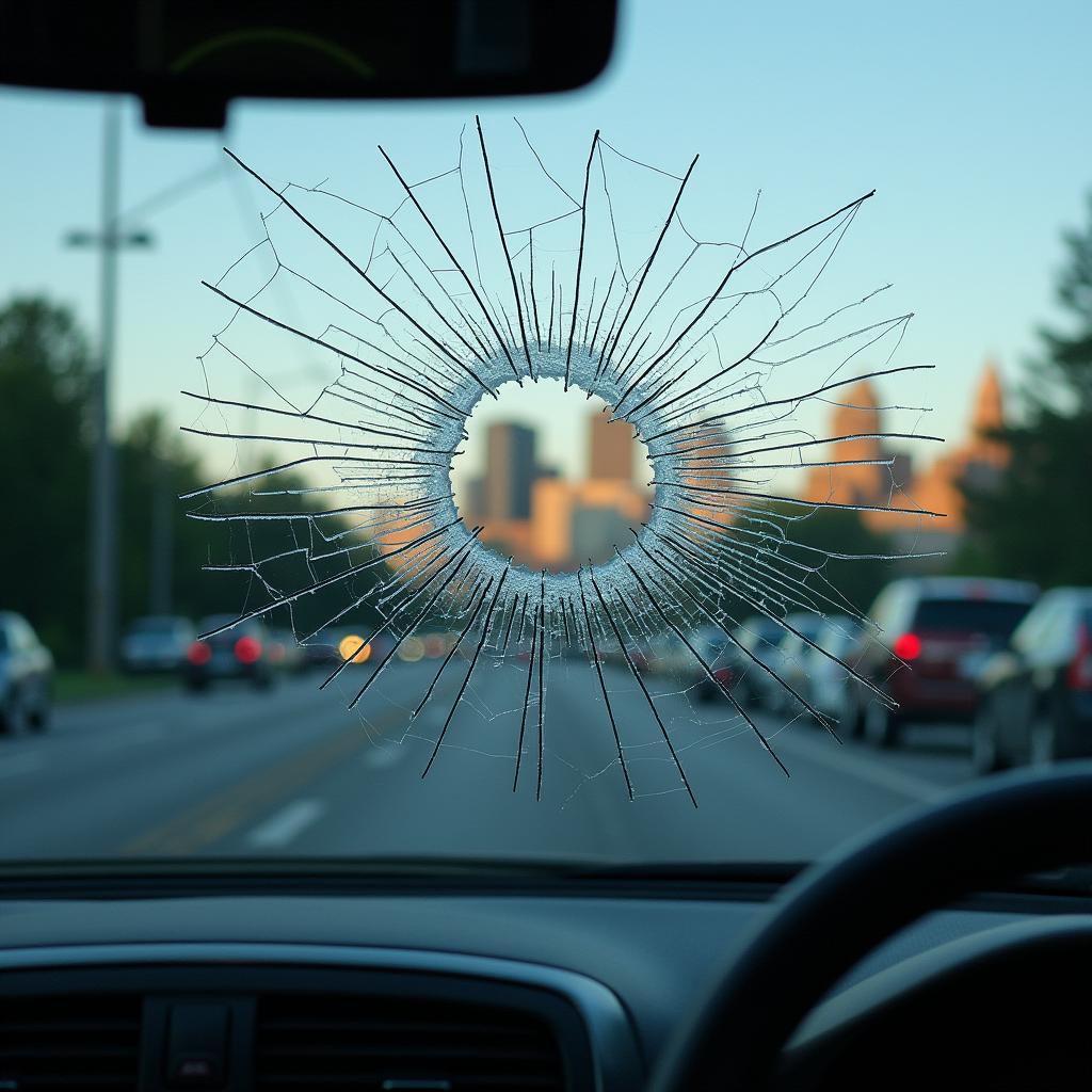 Car window damage in Chattanooga