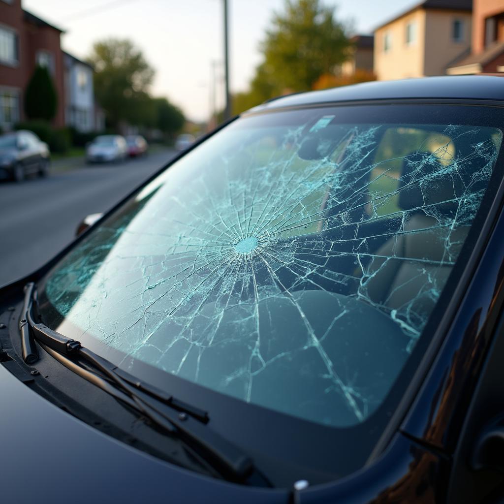 Car window damage in Nichols Hills