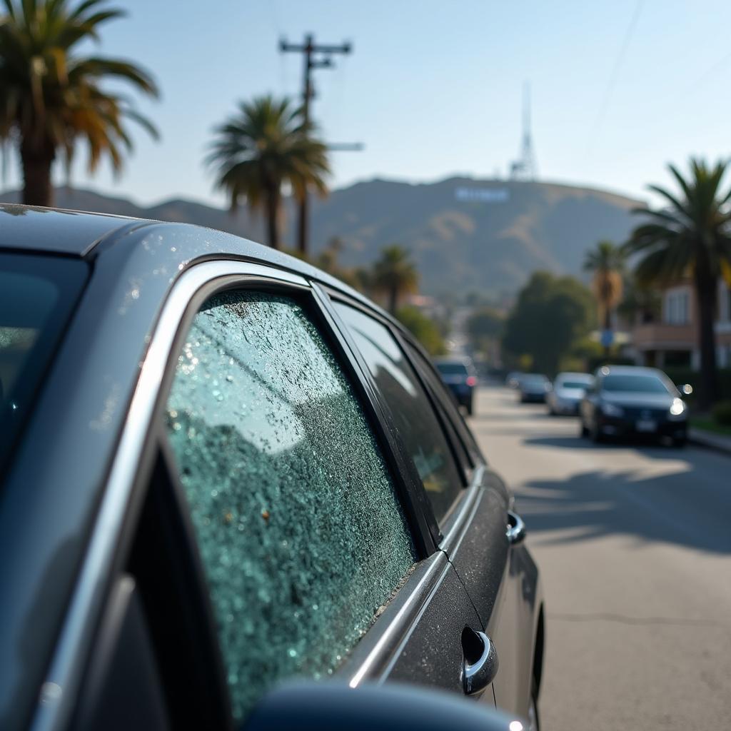 Car Window Damage in North Hollywood