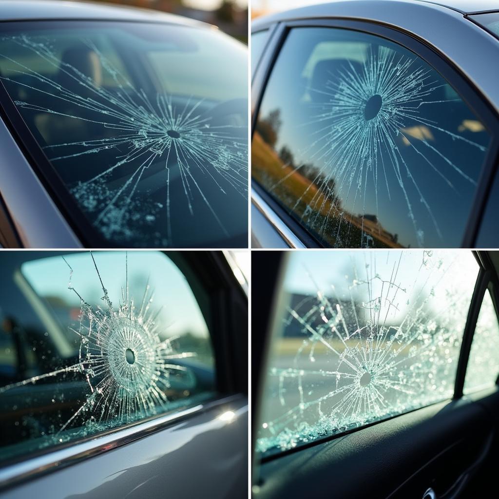 Car window damage in North Platte