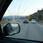 Car Window with Impact Damage in Oroville, CA