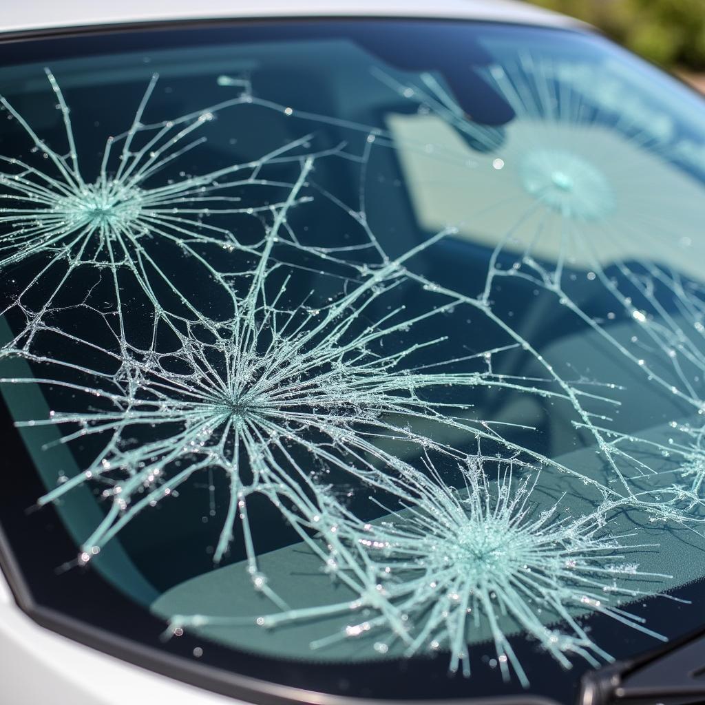 Different types of car window damage