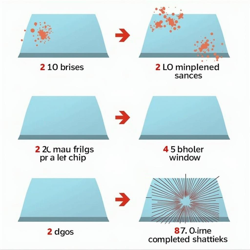 Different types of car window damage