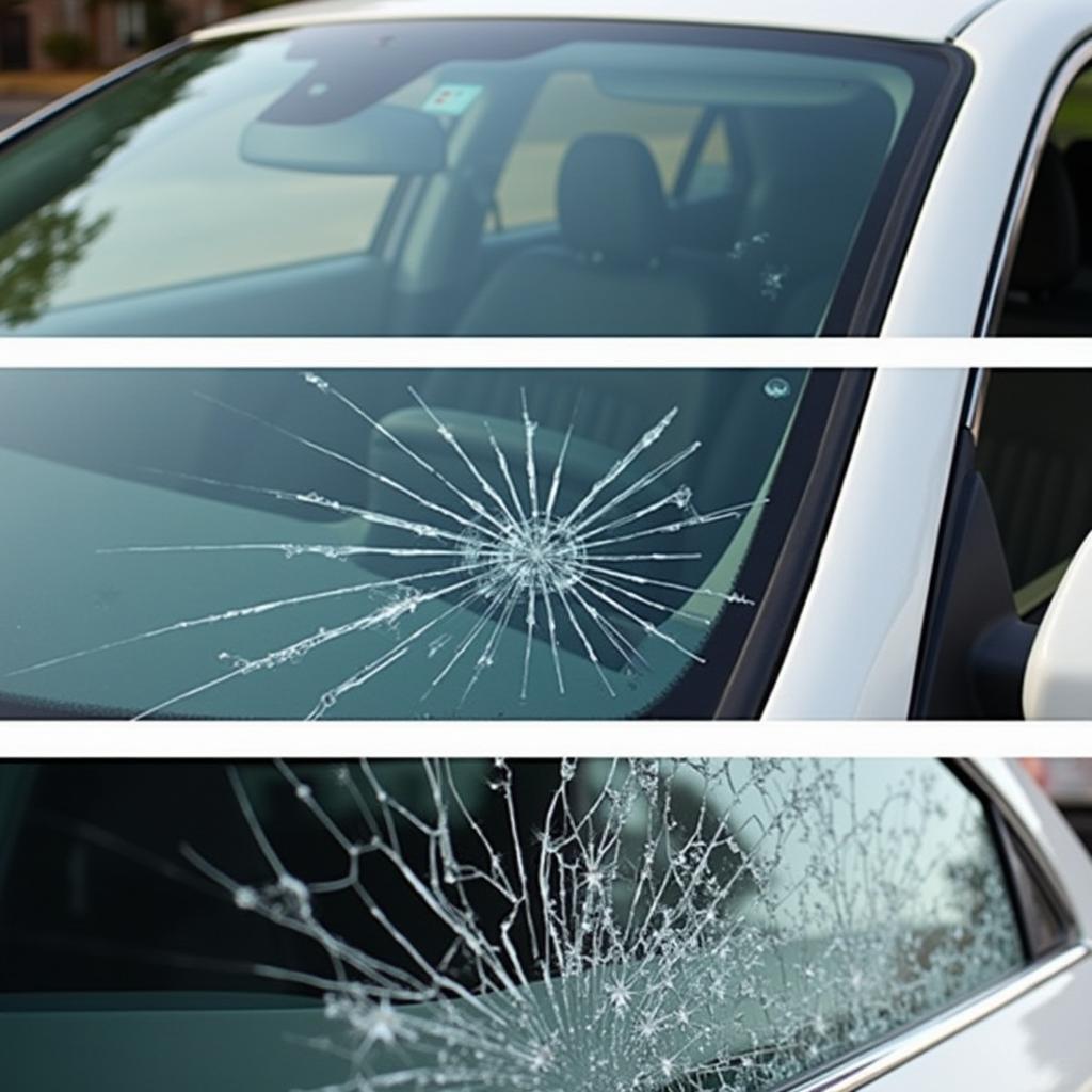 Types of car window damage