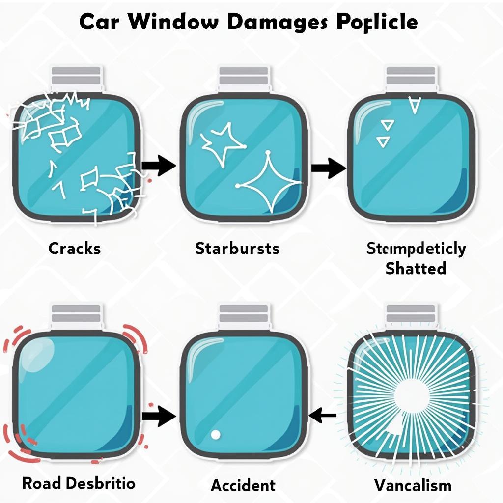 Types of car window damage