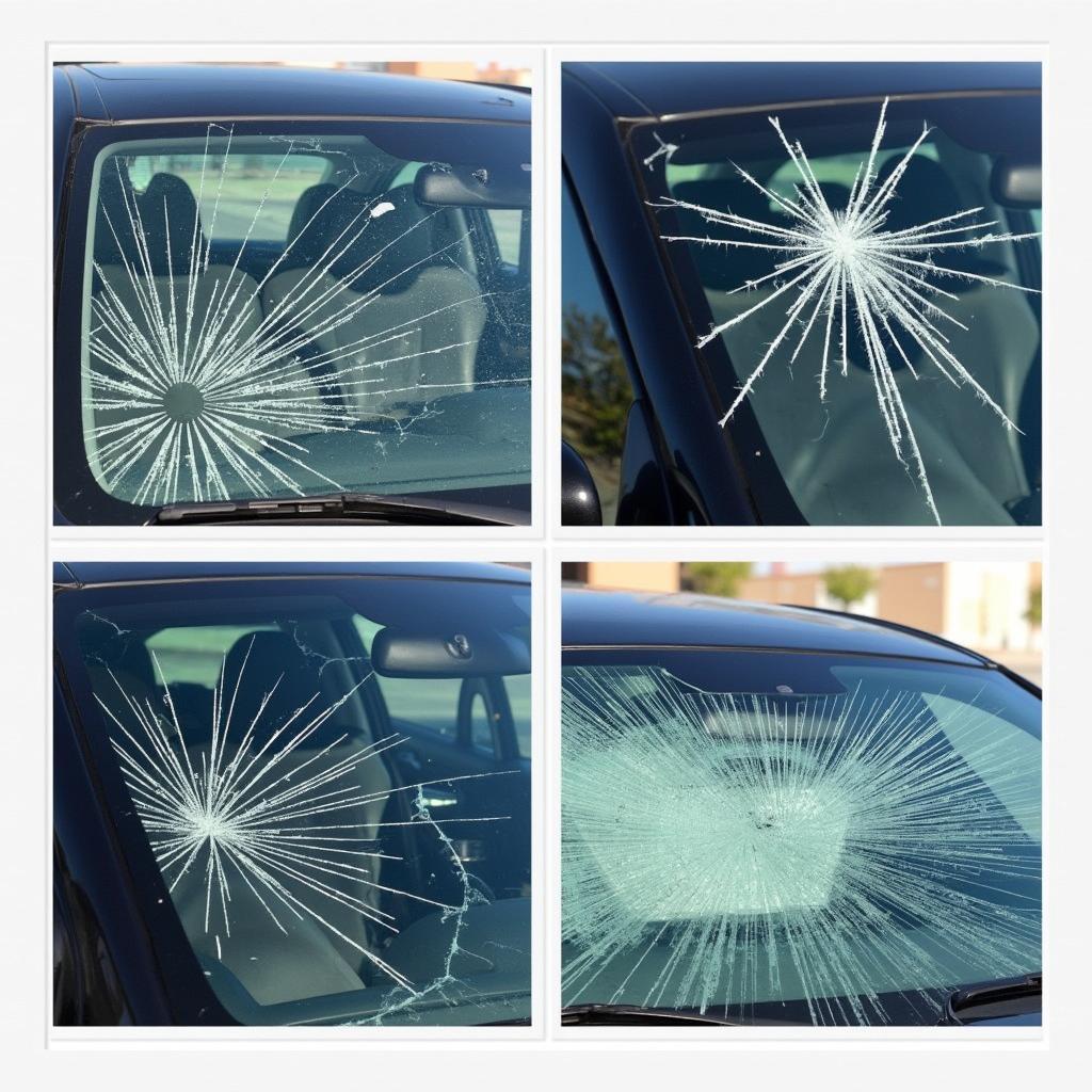 Different types of car window damage in Barstow