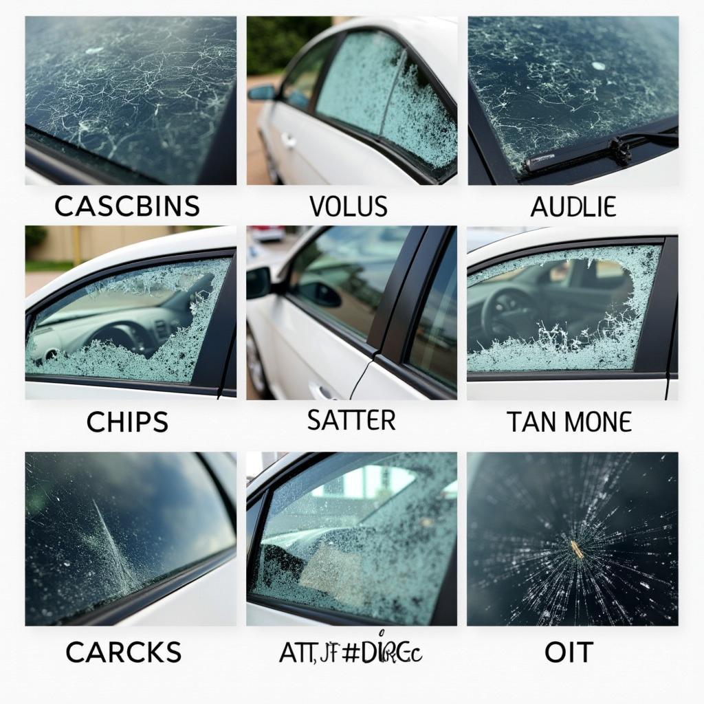 Different types of car window damage in Boca Raton