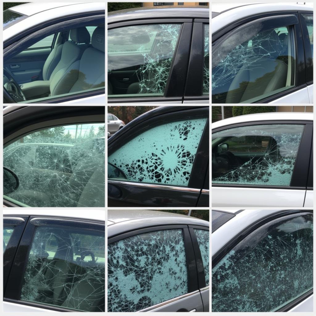 Different types of car window damage in Eugene, OR